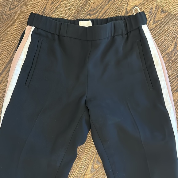 Aritzia Black Tapered Pants with Stripe - Picture 4 of 4